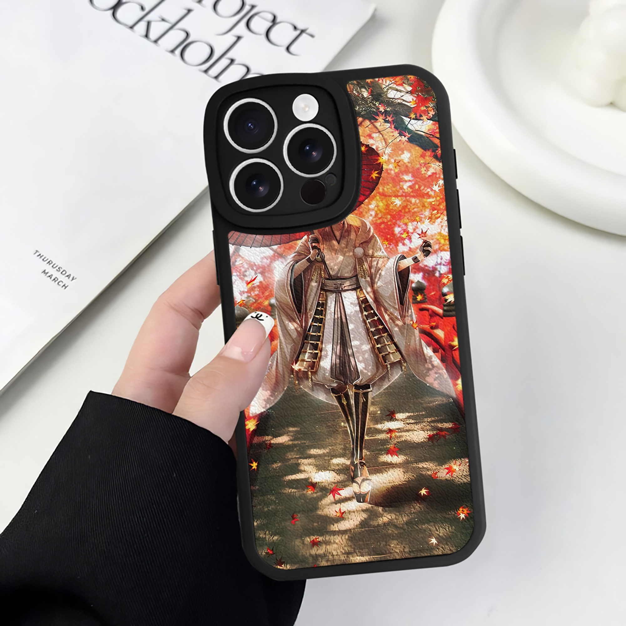 （画像用） 刀剣乱舞 Touken Ranbu 【iPhone 16シリーズ対応】シリコンスマホケース（レザー調） 材質：シリコン
